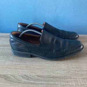 Mens Clarks Tilden Free Loafers Shoes Size 13 22261 Black Leather Slip On Shoes